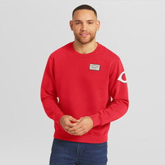 Cincinnati Reds Darius Rucker Collection by Fanatics Washed Crew Neck Pullover Sweatshirt - Red Pullover