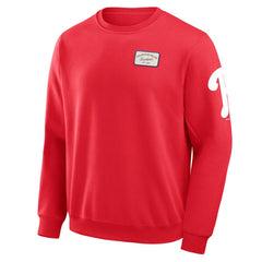 Philadelphia Phillies Darius Rucker Collection by Fanatics Washed Crew Neck Pullover Sweatshirt - Red Pullover