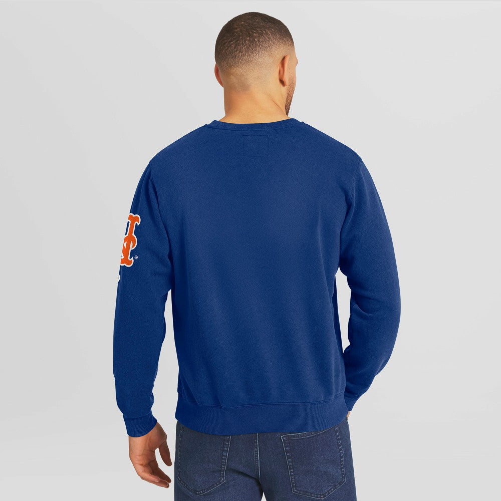 New York Mets Darius Rucker Collection by Fanatics Washed Crew Neck Pullover Sweatshirt - Royal Pullover