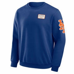 New York Mets Darius Rucker Collection by Fanatics Washed Crew Neck Pullover Sweatshirt - Royal Pullover
