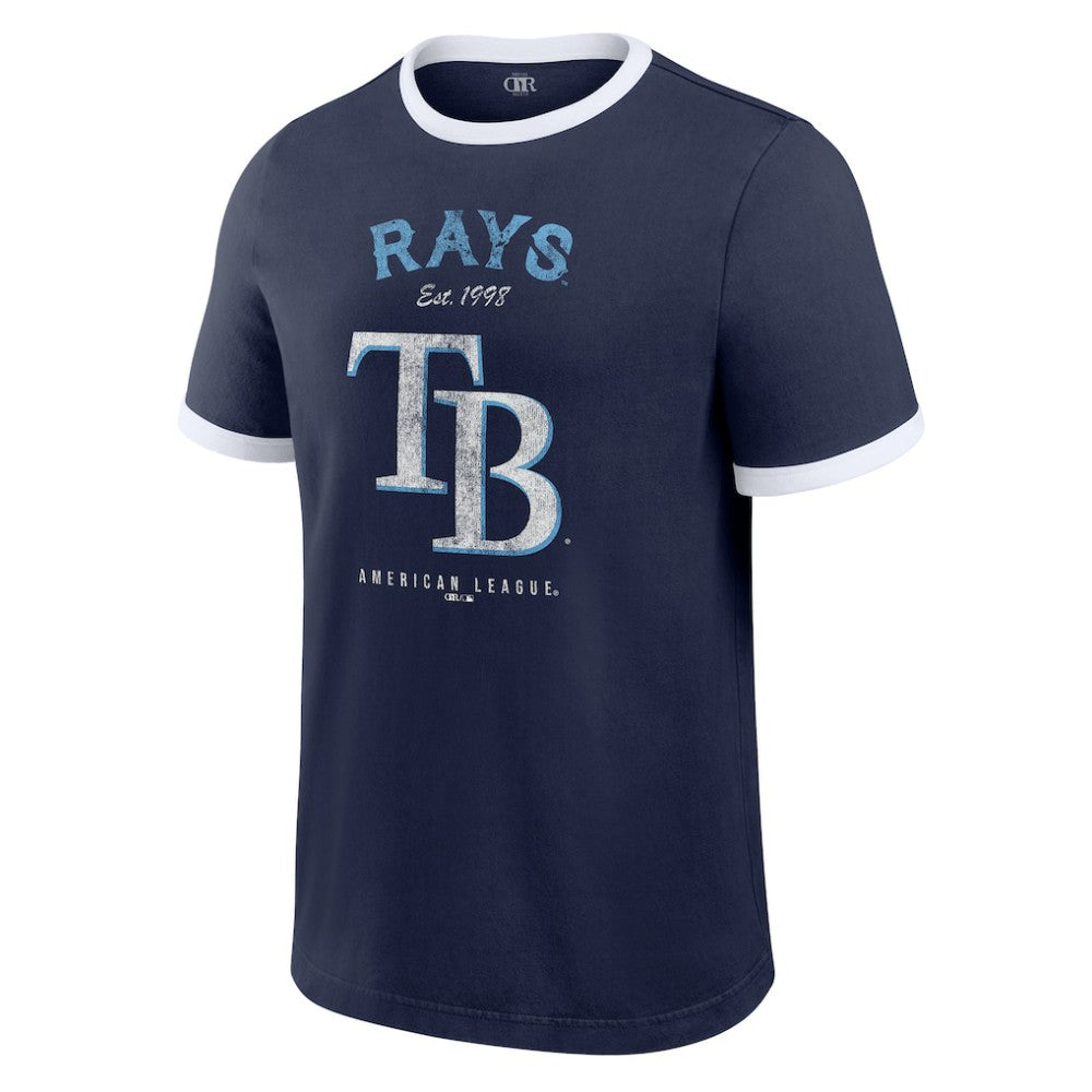 Tampa Bay Rays Darius Rucker Collection by Fanatics Washed Ringer T-Shirt - Navy T-shirts