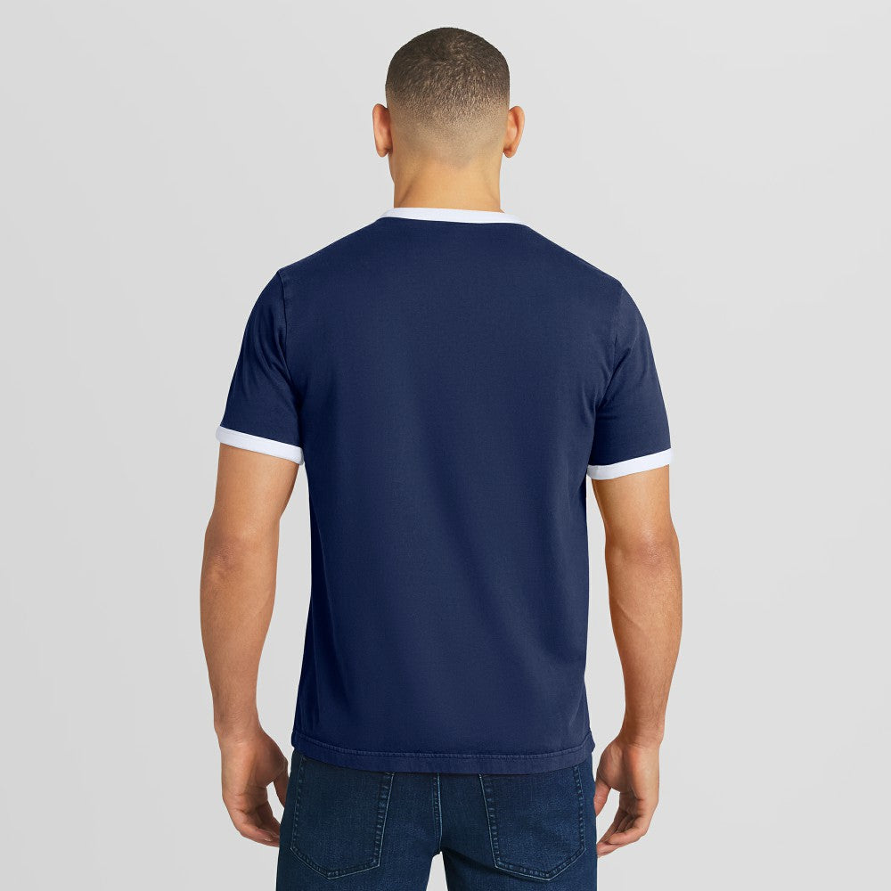 Milwaukee Brewers Darius Rucker Collection by Fanatics Washed Ringer T-Shirt - Navy T-shirts