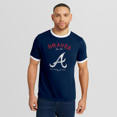 Atlanta Braves Darius Rucker Collection by Fanatics Washed Ringer T-Shirt - Navy T-shirts