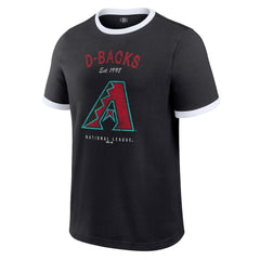 Arizona Diamondbacks Darius Rucker Collection by Fanatics Washed Ringer T-Shirt - Black T-shirts