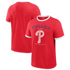 Philadelphia Phillies Darius Rucker Collection by Fanatics Washed Ringer T-Shirt - Red T-shirts
