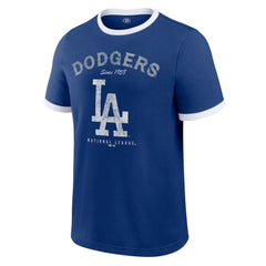 Los Angeles Dodgers Darius Rucker Collection by Fanatics Washed Ringer T-Shirt - Royal T-shirts