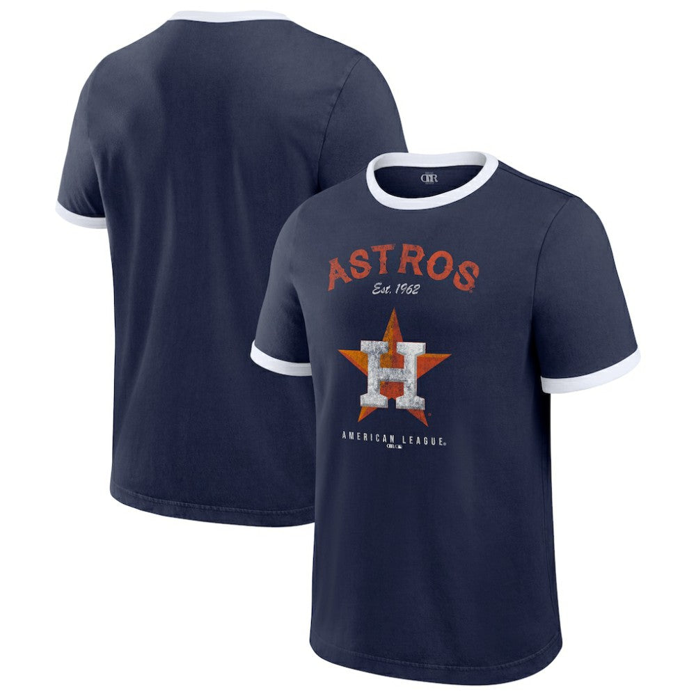 Houston Astros Darius Rucker Collection by Fanatics Washed Ringer T-Shirt - Navy T-shirts