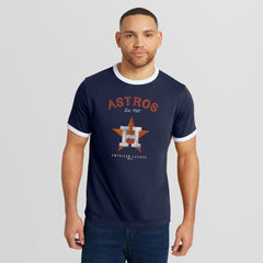 Houston Astros Darius Rucker Collection by Fanatics Washed Ringer T-Shirt - Navy T-shirts