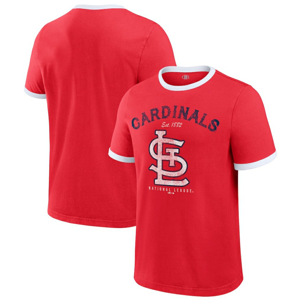 St. Louis Cardinals Darius Rucker Collection by Fanatics Washed Ringer T-Shirt - Red T-shirts