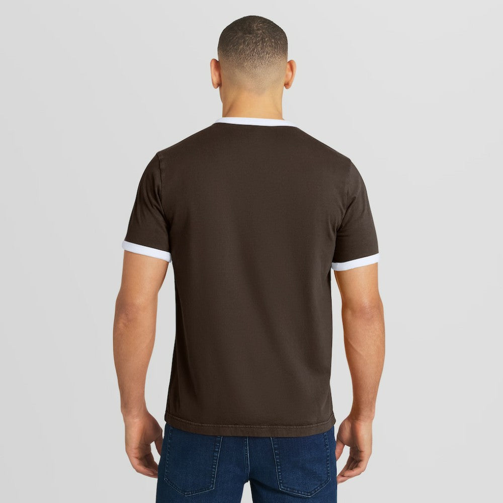 San Diego Padres Darius Rucker Collection by Fanatics Washed Ringer T-Shirt - Brown T-shirts
