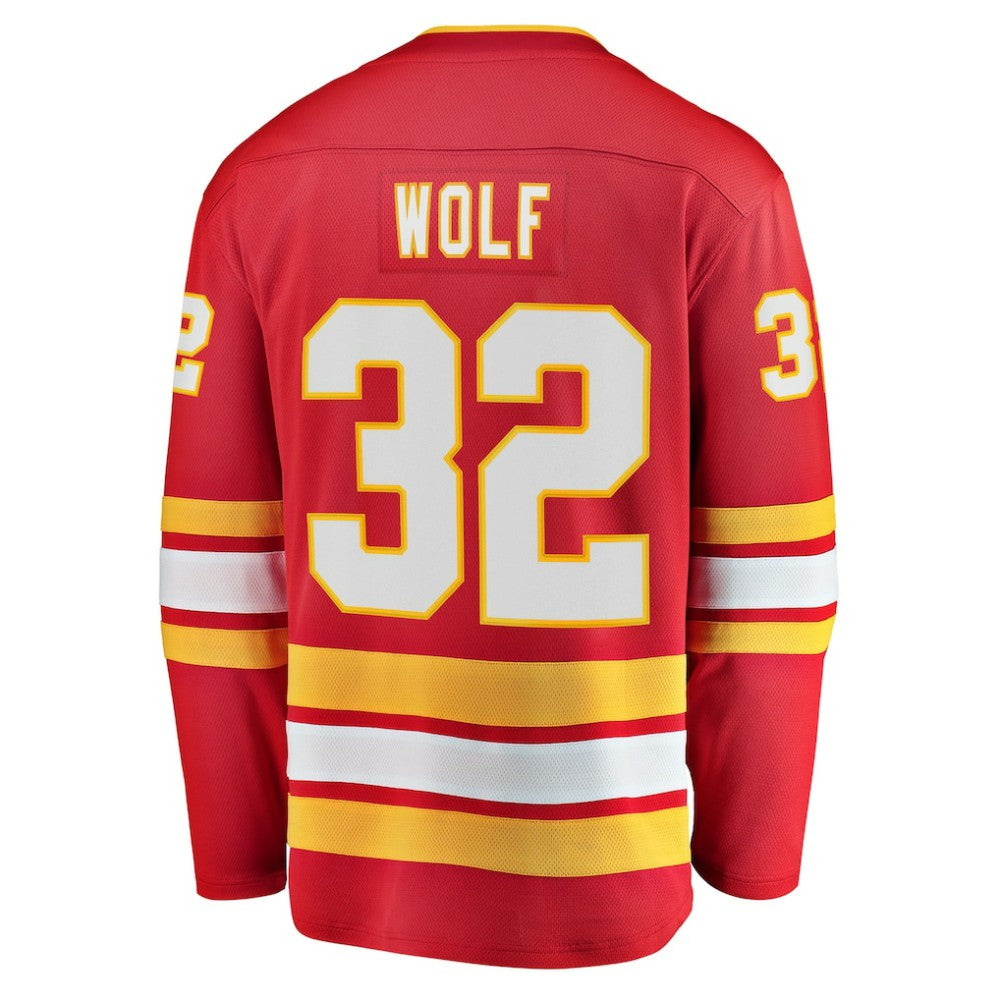 NHL Dustin Wolf Calgary Flames Fanatics Home Breakaway Jersey - Red
