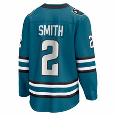 NHL Will Smith San Jose Sharks Fanatics Home Breakaway Jersey - Teal