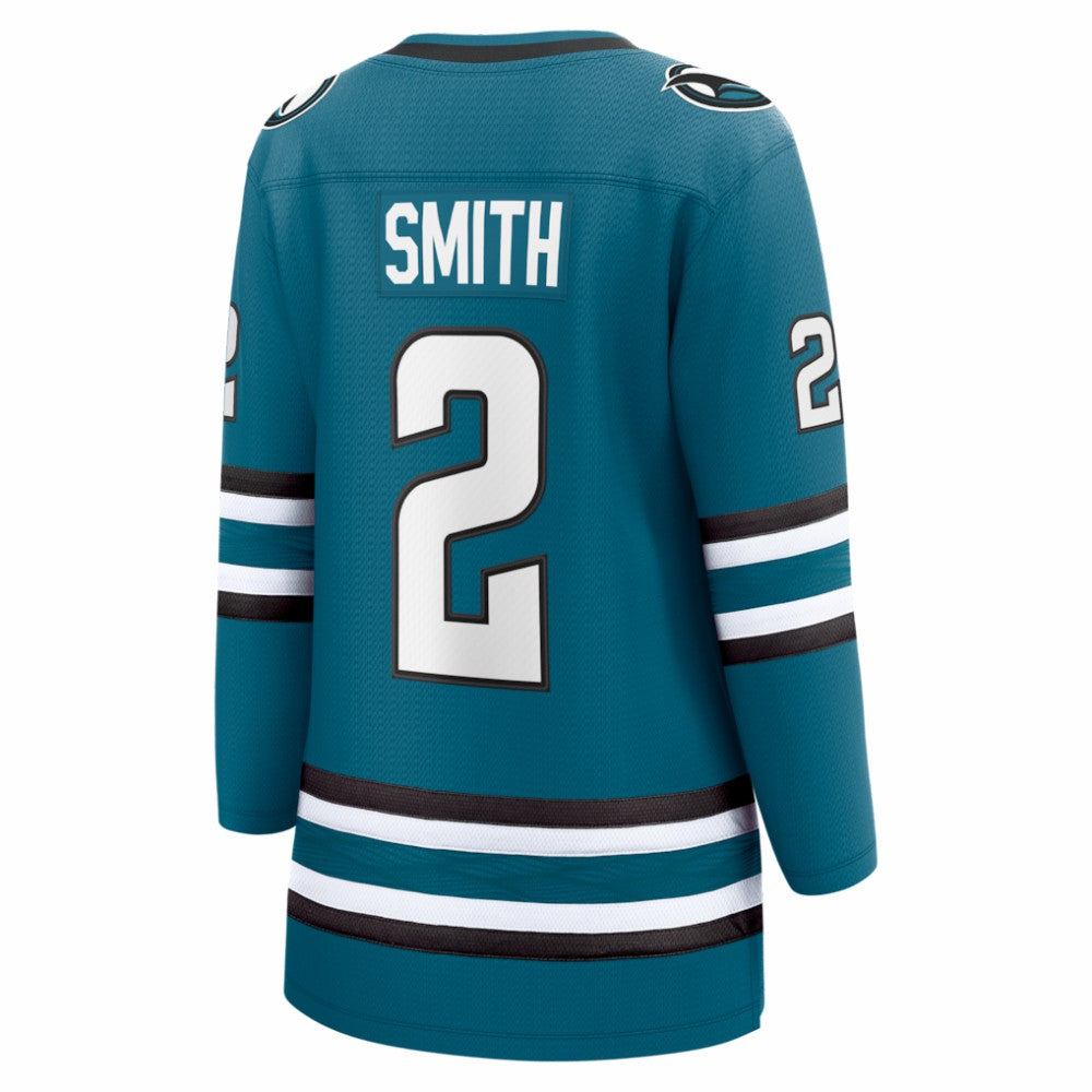 NHL Will Smith San Jose Sharks Fanatics Women's Home Breakaway Jersey - Teal