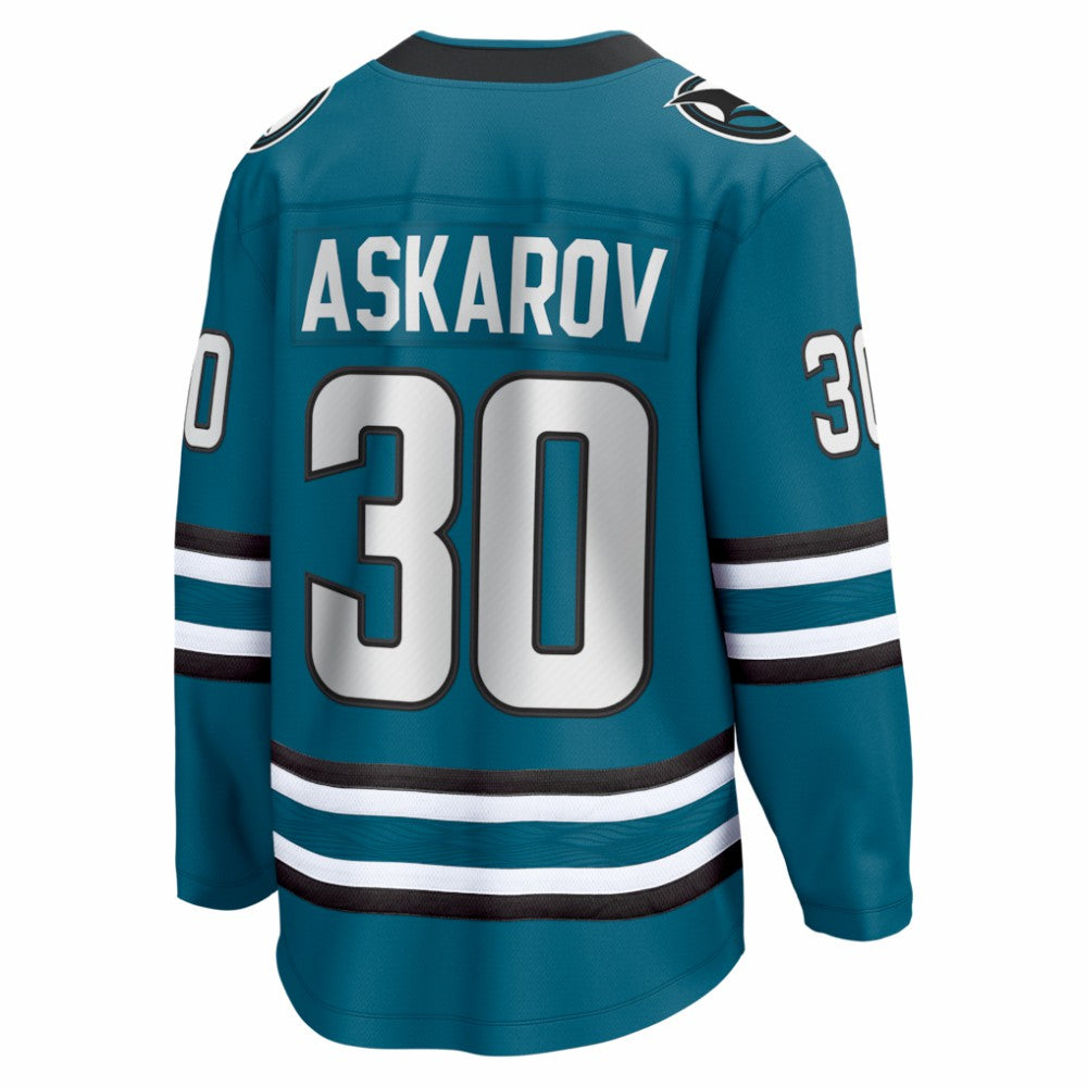 NHL Yaroslav Askarov San Jose Sharks Fanatics Home Breakaway Jersey - Teal