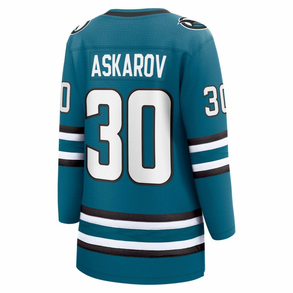NHL Yaroslav Askarov San Jose Sharks Fanatics Women's Home Breakaway Jersey - Teal
