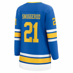 NHL Jimmy Snuggerud St. Louis Blues Fanatics Women's Home Breakaway Jersey - Blue