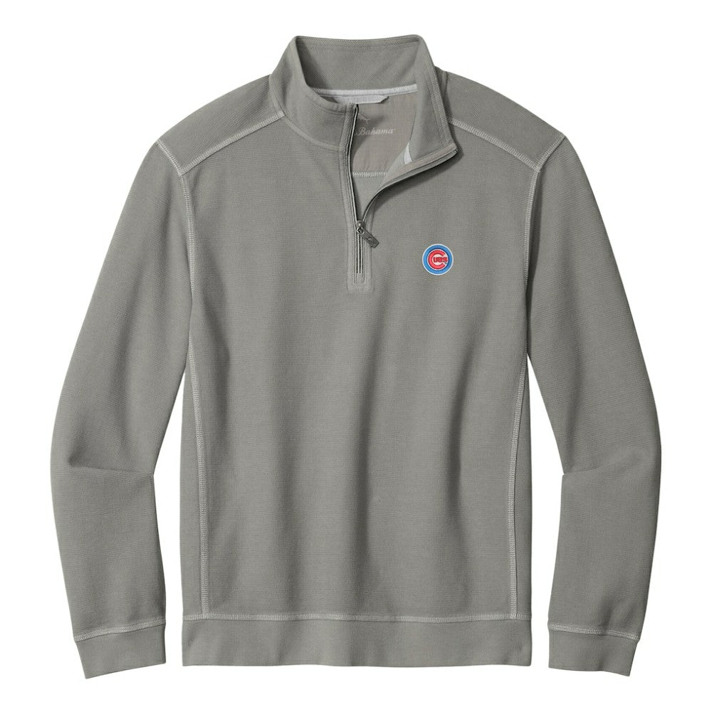 Chicago Cubs Tommy Bahama Montego Bay Half-Zip Sweatshirt - Gray Sweatshirts