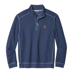 Detroit Tigers Tommy Bahama Montego Bay Half-Zip Sweatshirt - Navy Sweatshirts