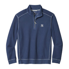 New York Yankees Tommy Bahama Montego Bay Half-Zip Sweatshirt - Navy Sweatshirts