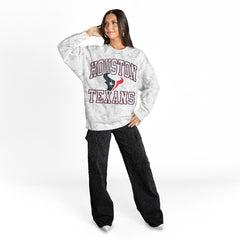 Houston Texans Gameday Couture Women's Whiteout Oversized Premium Fleece Sweatshirt Arctic Camo