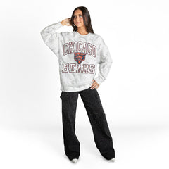Chicago Bears Gameday Couture Women's Whiteout Oversized Premium Fleece Sweatshirt Arctic Camo