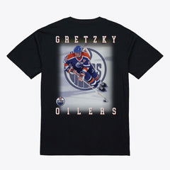 NHL Wayne Gretzky Edmonton Oilers Mitchell & Ness Photo T-Shirt - Black
