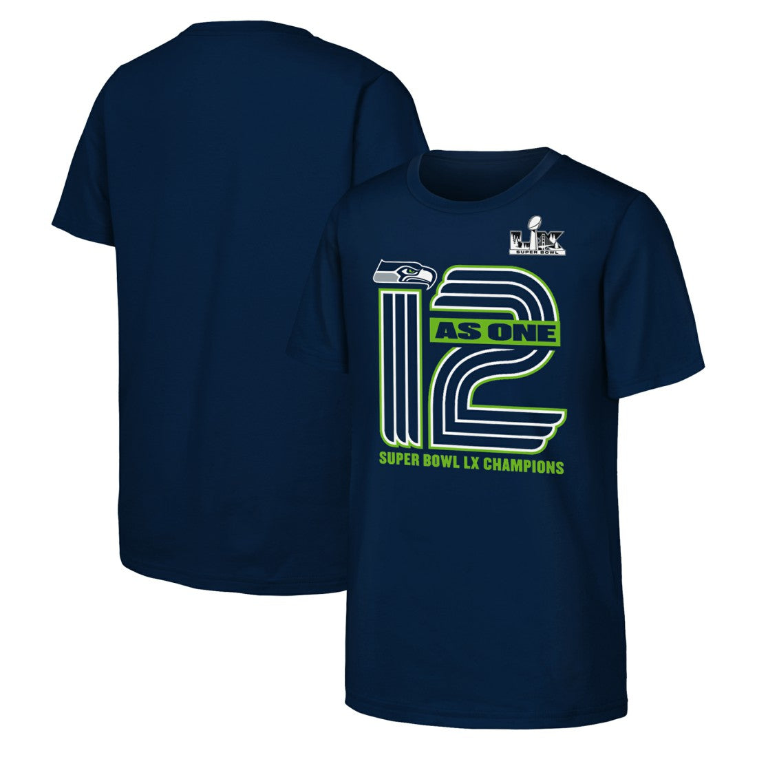 Seattle Seahawks Youth Super Bowl LX Champions Hometown Collection T-Shirt College Navy