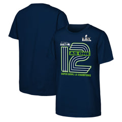 Seattle Seahawks Youth Super Bowl LX Champions Hometown Collection T-Shirt College Navy