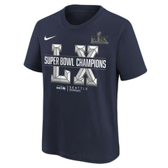 Seattle Seahawks Youth Super Bowl LX Champions T-Shirt College Navy