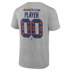 NHL,Custom Boston Bruins 2026 NHL Stadium Series Personalized Name & Number T-Shirt - Gray