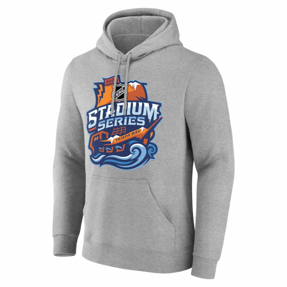 NHL,Custom Tampa Bay Lightning 2026 NHL Stadium Series Personalized Name & Number Hoodie - Gray