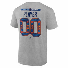 NHL,Custom Tampa Bay Lightning 2026 NHL Stadium Series Personalized Name & Number T-Shirt - Gray