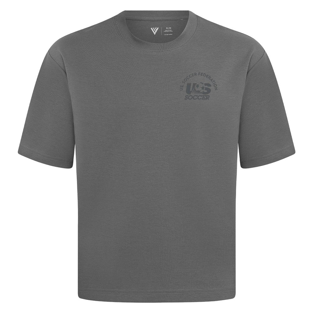 USMNT Levelwear Luxe Signature Knit Transit T-Shirt Gray