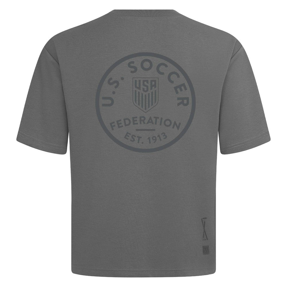 USMNT Levelwear Luxe Signature Knit Transit T-Shirt Gray