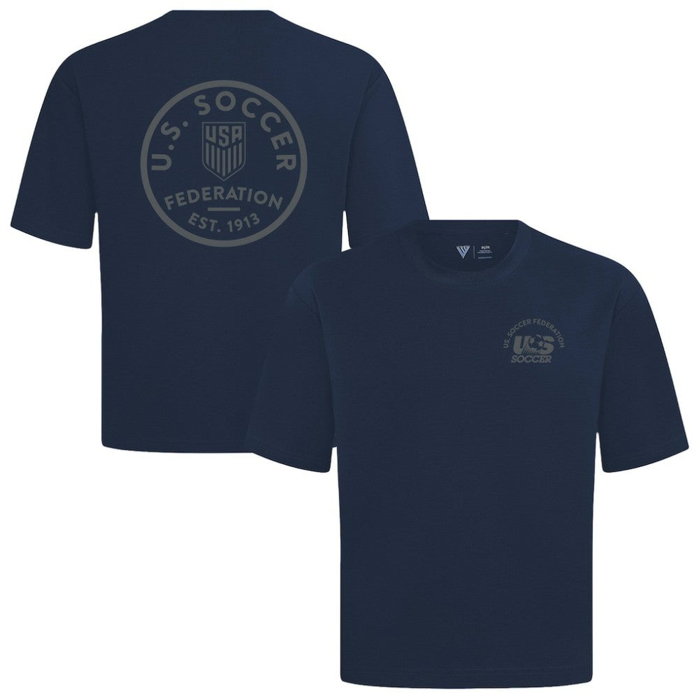 USMNT Levelwear Luxe Signature Knit Transit T-Shirt Navy sale