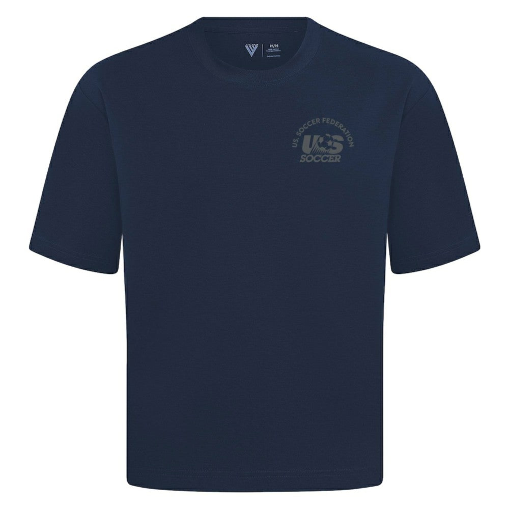 USMNT Levelwear Luxe Signature Knit Transit T-Shirt Navy sale