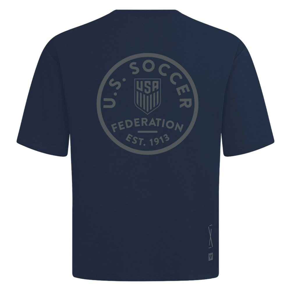 USMNT Levelwear Luxe Signature Knit Transit T-Shirt Navy sale