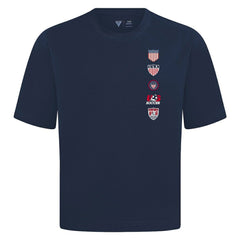 USMNT Levelwear Luxe Signature Knit Timeline T-Shirt Navy sale
