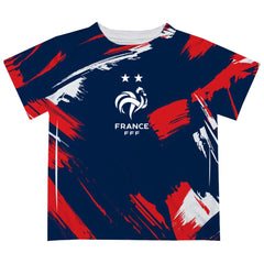 France National Team Vive La Fete Youth Paint Brush T-Shirt Navy sale