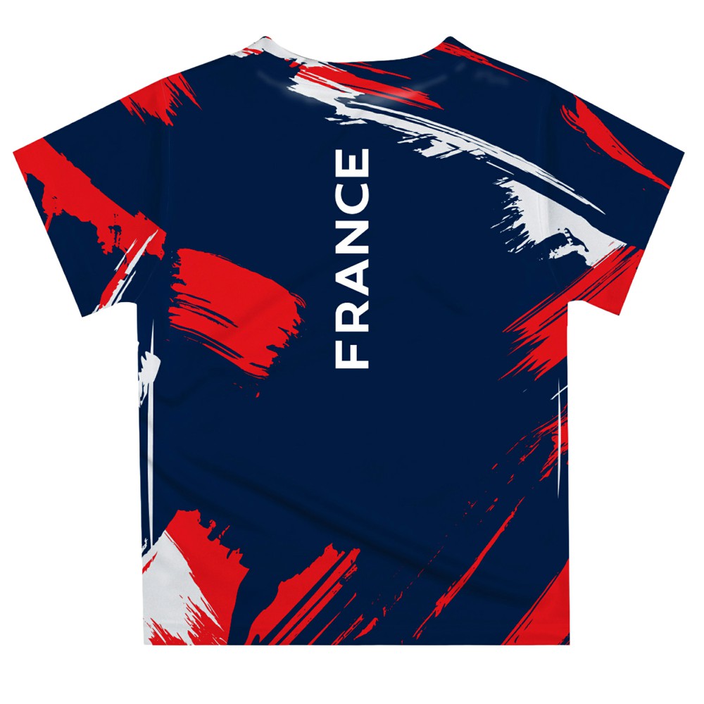 France National Team Vive La Fete Youth Paint Brush T-Shirt Navy sale