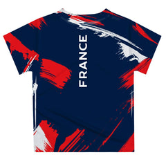 France National Team Vive La Fete Youth Paint Brush T-Shirt Navy sale