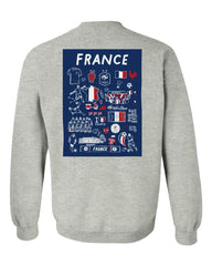 France National Team Vive La Fete Women's Impressions Artwork Sweatshirt Gray shop