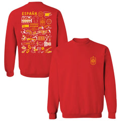 Spain National Team Vive La Fete Women's Impressions Artwork Sweatshirt Red