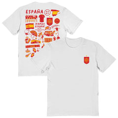 Spain National Team Vive La Fete Women's Impressions Artwork Fitted T-Shirt White