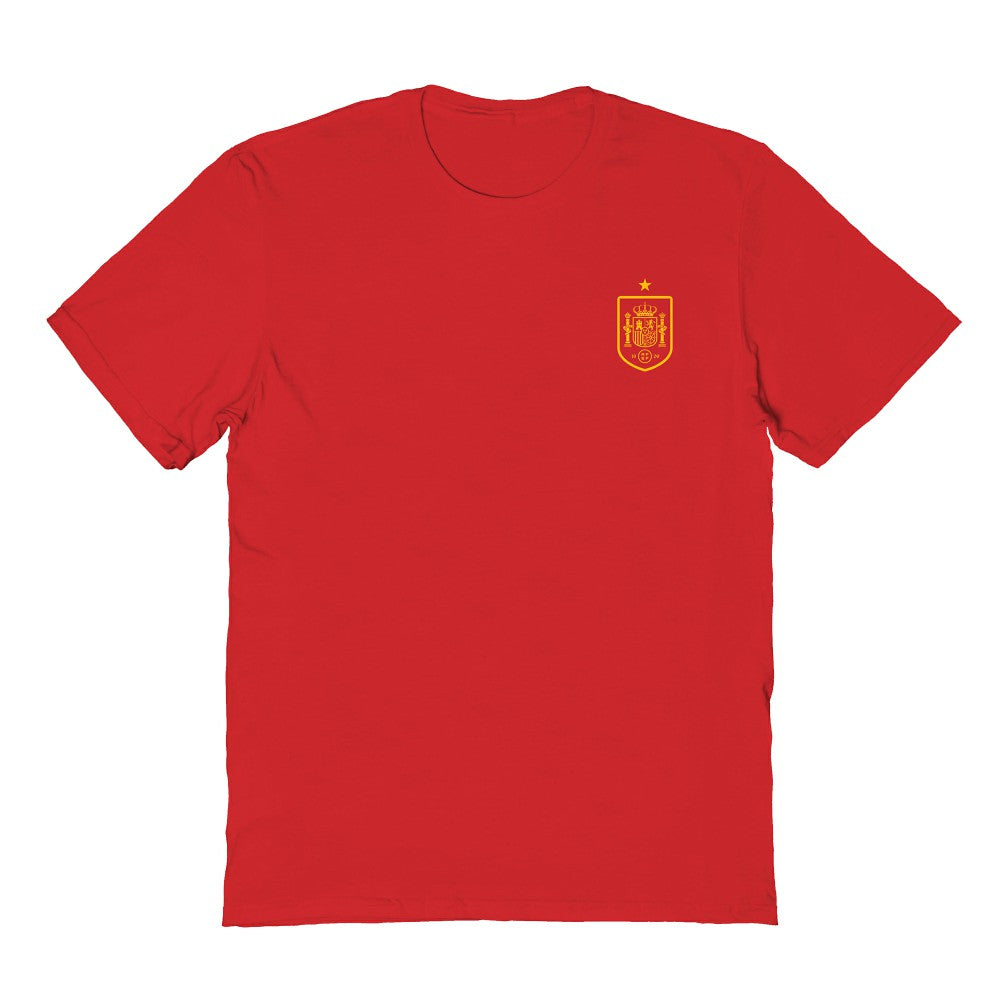 Spain National Team Vive La Fete Women's Impressions Artwork Fitted T-Shirt Red