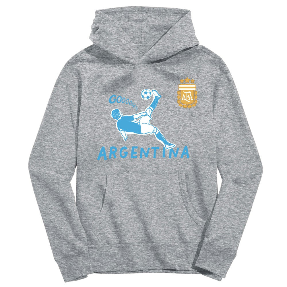 Argentina National Team Vive La Fete Youth Chilena Style Hoodie Gray