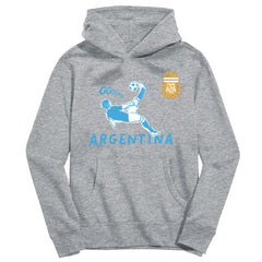 Argentina National Team Vive La Fete Youth Chilena Style Hoodie Gray