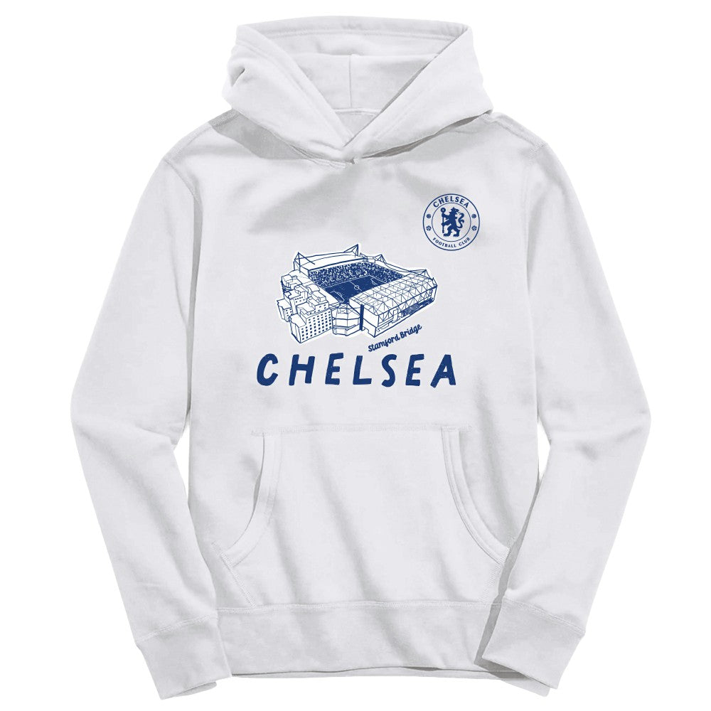 Chelsea Vive La Fete Youth Stadium Style Hoodie White