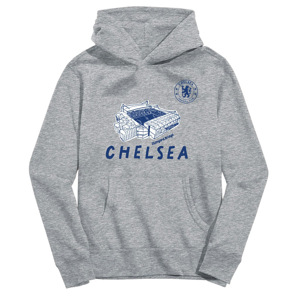 Chelsea Vive La Fete Youth Stadium Style Hoodie Gray