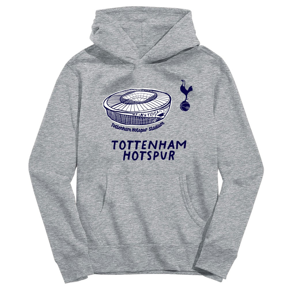 Tottenham Hotspur Vive La Fete Youth Stadium Style Hoodie Gray